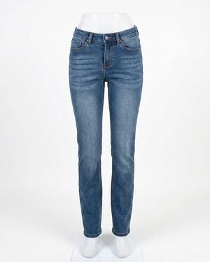 NEW GRACE AND LACE barely boot denim jeans in dark midwash